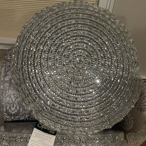 Rhinestone sparkly decorative pillow